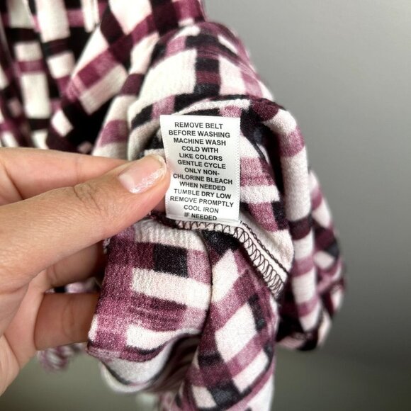 Elle purple plaid sleeveless‎ dress size small - Picture 7 of 9